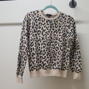 J.Crew Merino Sweatshirt in Leopard